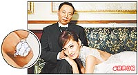 孟广美与未婚夫婚纱照,钻戒价值660万