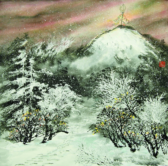 中国冰雪画派在《美术报》上刊发阿尔山专版