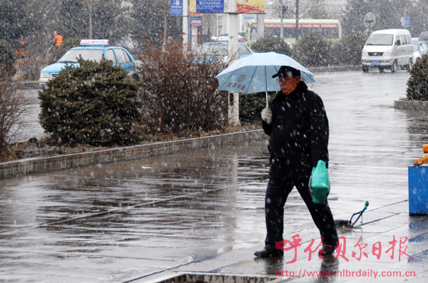 今明两天呼伦贝尔市东部仍有雨夹雪