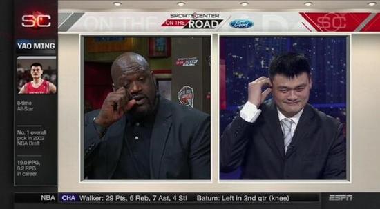  姚明:入选名人堂 是莫大荣誉 奥胖:他帽了我7次