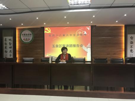党的十八届六中全会精神宣讲走进大南街街道办事处
