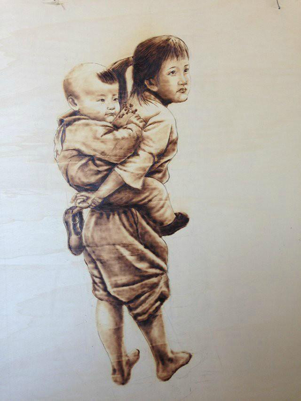 烙铁画画作惊艳双眼