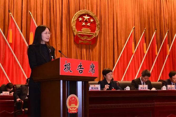 闭幕大会上,县人大常委会副主任刘春丽作了代表议案和建议,批评