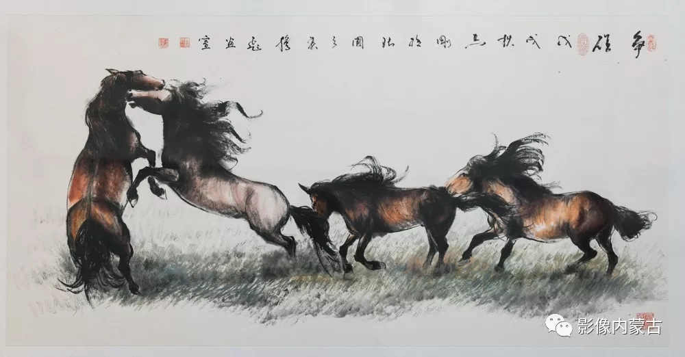 描画心中的蒙古马