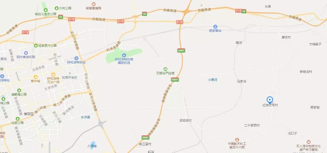 内蒙古呼和浩特市赛罕区榆林镇红吉讨号村