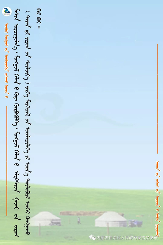 《内蒙古自治区人民政府蒙古文发布》试运行