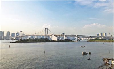 图为互动日本东京湾的彩虹大桥.记者刘军国摄横跨远程知情趣乎图片