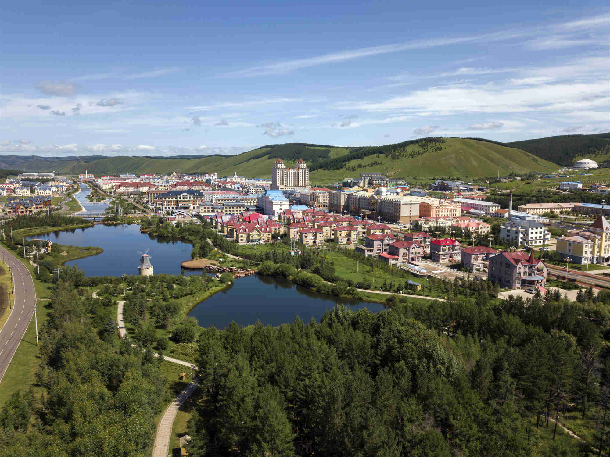 风景如画的阿尔山市.