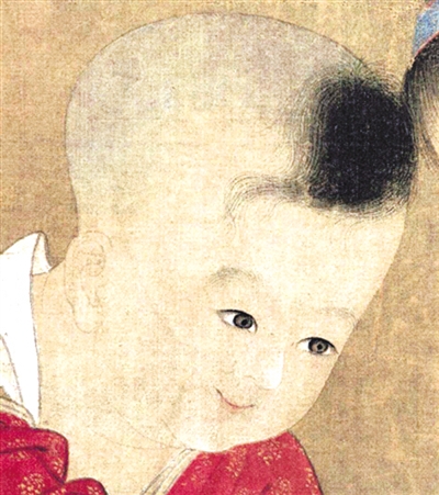 《秋庭戏婴图》中的"垂髫"