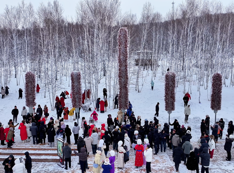 11米高“糖葫芦树”现身呼伦贝尔啦！