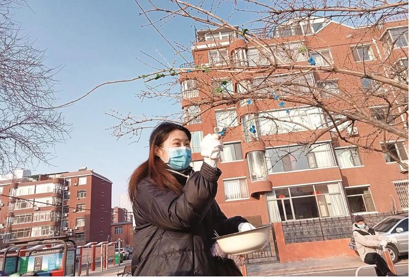 巧手“点”梅 美化家园