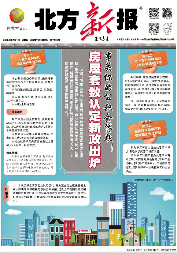 《北方新报》8月21日版面速览