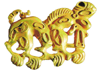 科左中旗出土的金瑞兽,具有浓郁的鲜卑民族特色.(图片均为资料图)