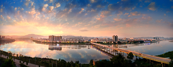 于都县城全景图.陈惟春摄