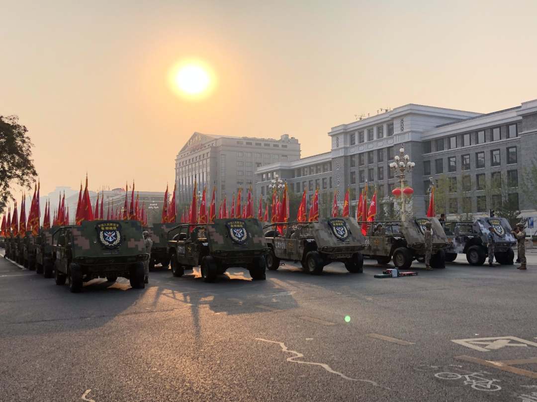 战旗方阵首次亮相