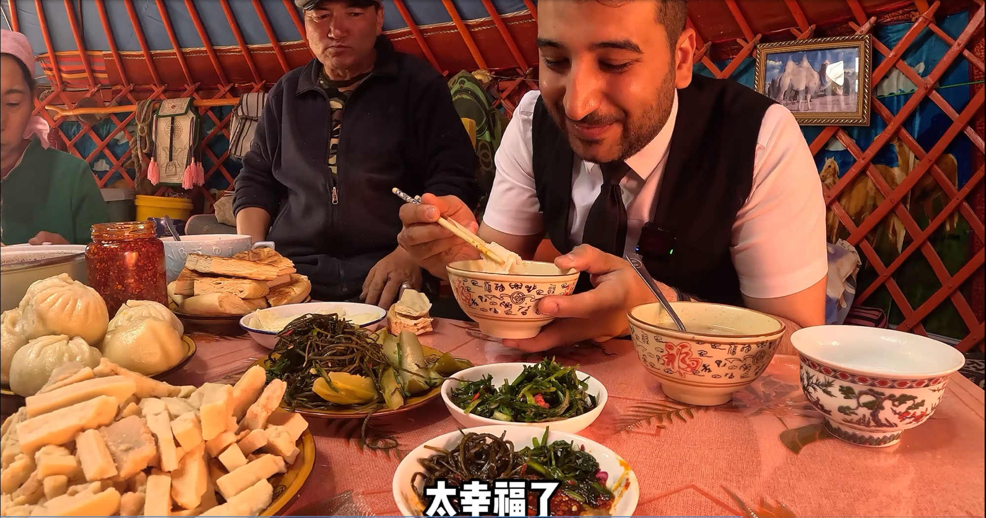 美食博主伊拉克老王在内蒙古迷路后